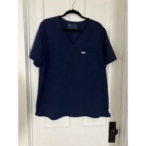 FIGS Catarina Scrub Shirt Top 1 pocket Womens XXL Navy Technical Collection